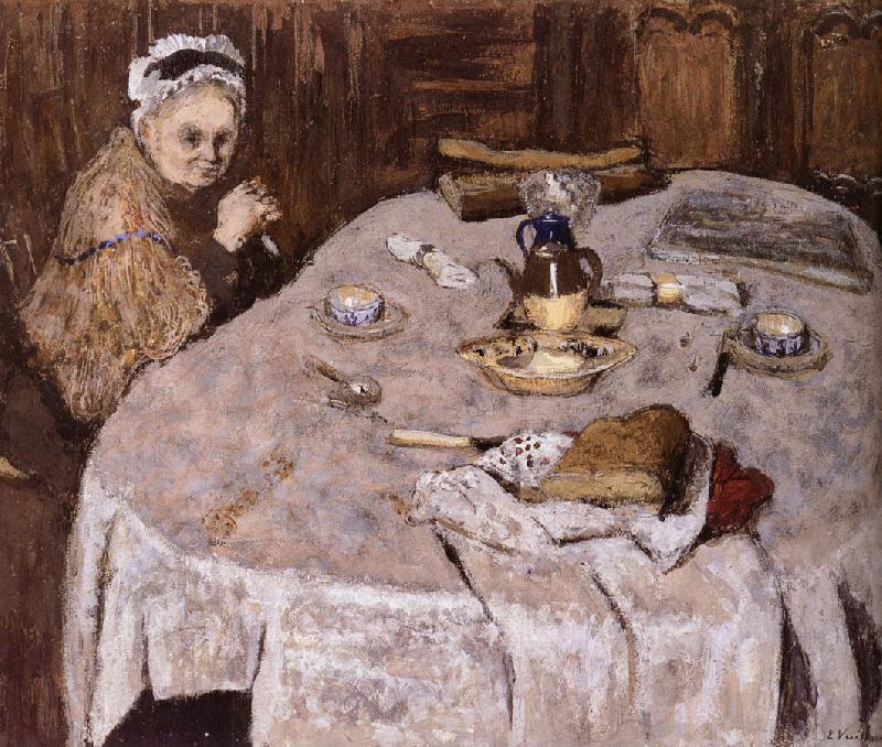Edouard Vuillard Vial wife's breakfast oil painting picture